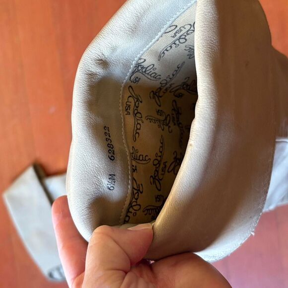 Vtg. Leather Boots Zodiac knee-high with wooden heel 6.5. - Picture 5 of 5